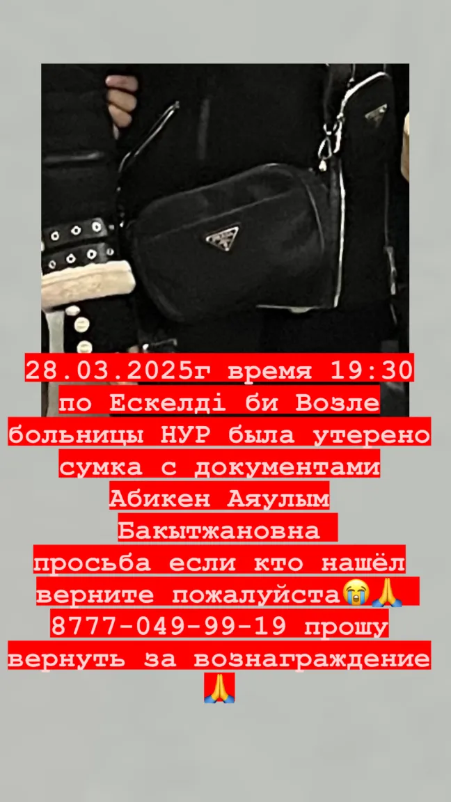 Утерено Сумка